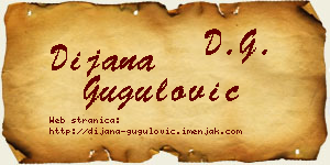 Dijana Gugulović vizit kartica